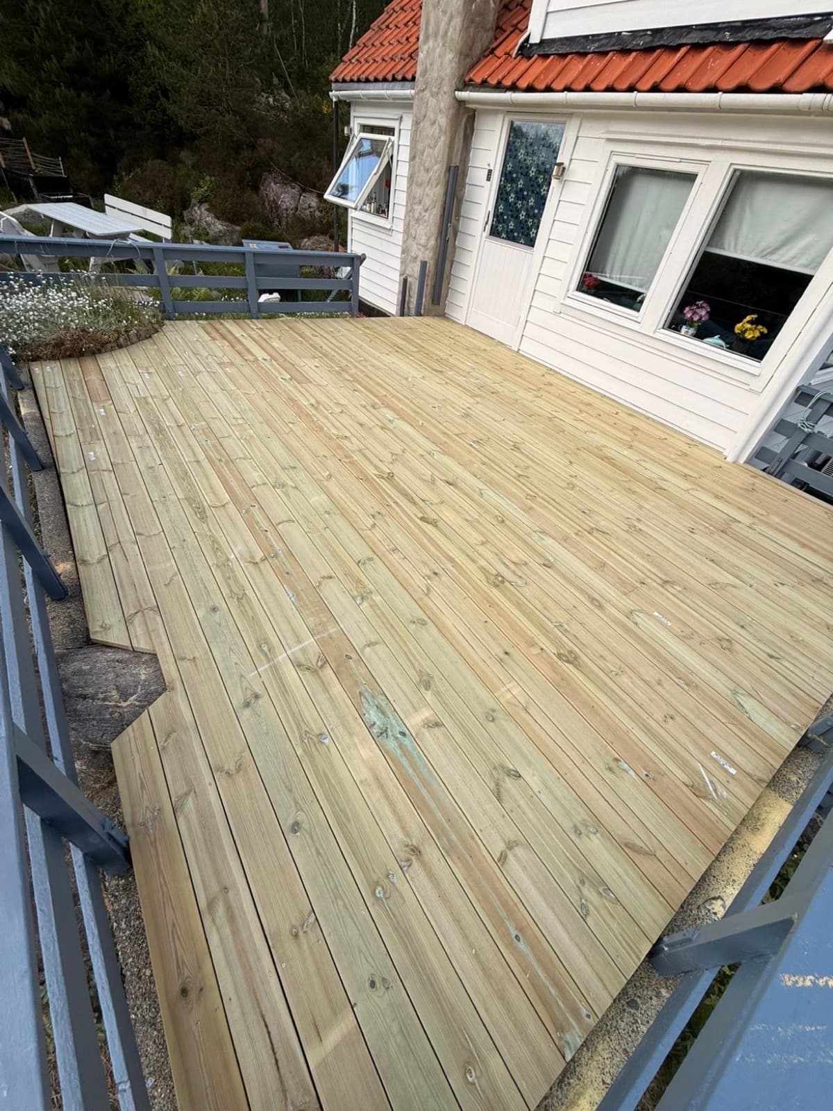 Ny terrasse bygget av FS Byggservice i Bergen